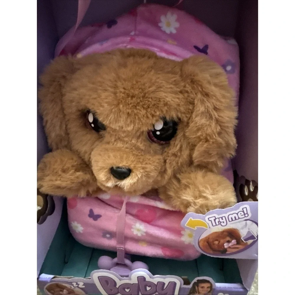 Baby Paws Cocker Spaniel Puppy With Carrier Interactive Plush 5 Sounds